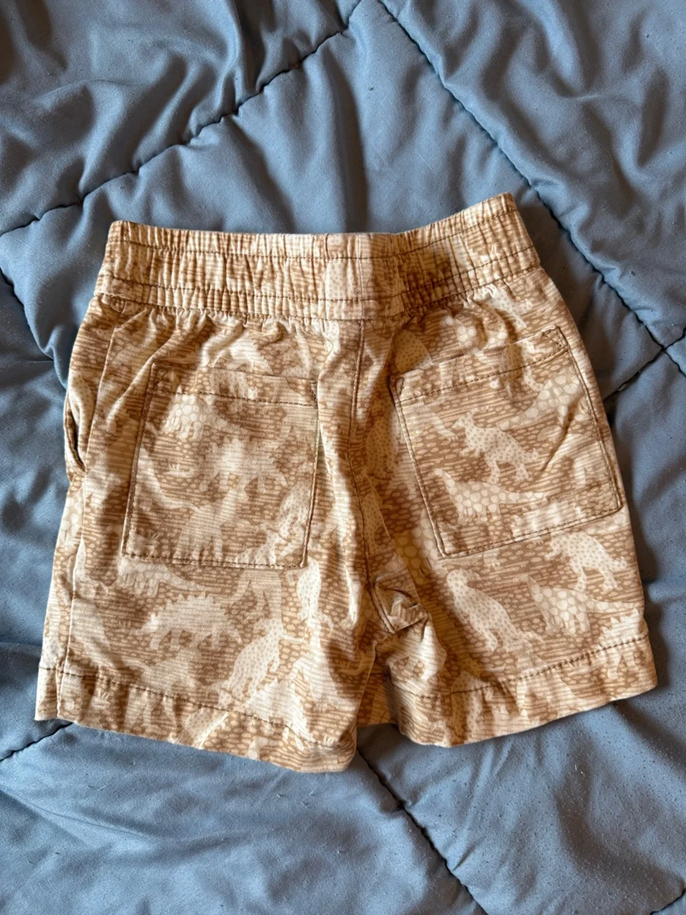 *BUNDLE*GAP Navy & White Striped Shorts, Tan dinosaur & blue Pull-On Shorts